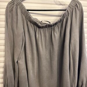 Do+Be Off The Shoulder Pewter Women's Top, size Large